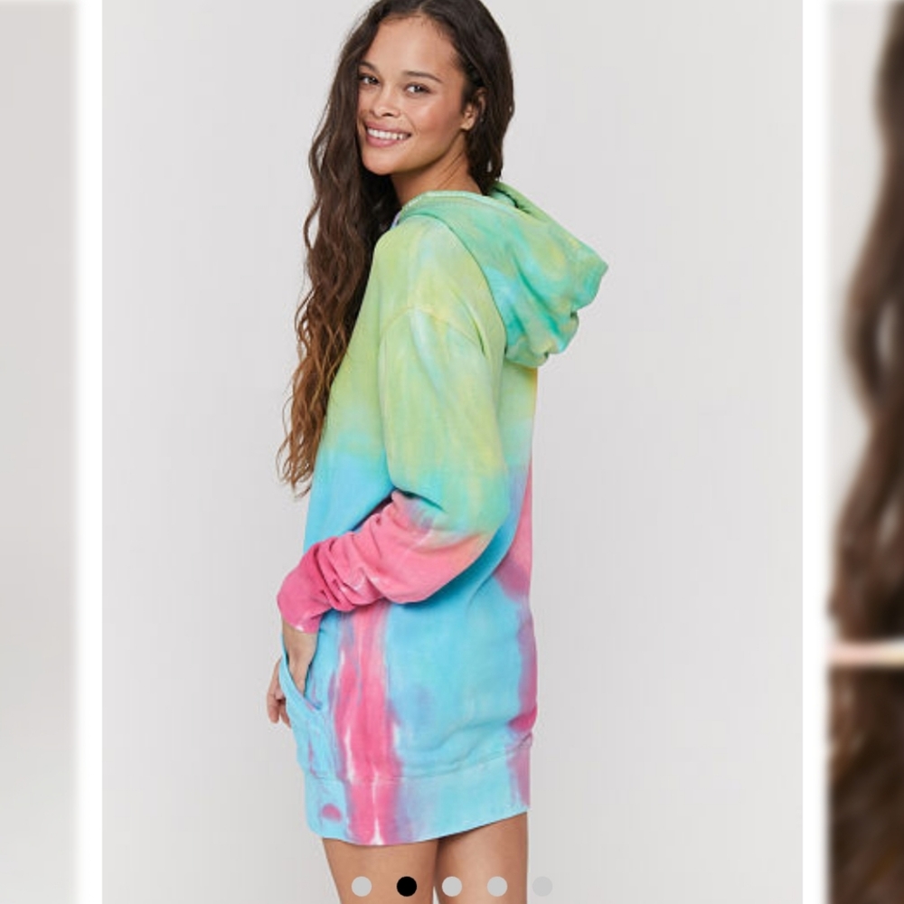 VS PINK SPIRITUAL GANGSTER X PINK COLLAB HOODIE DRESS - Picture 2 of 9